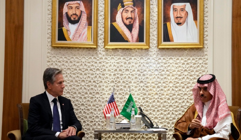 At meeting with Foreign Minister of Saudi Arabia, Blinken referred to situation around Israel and Gaza