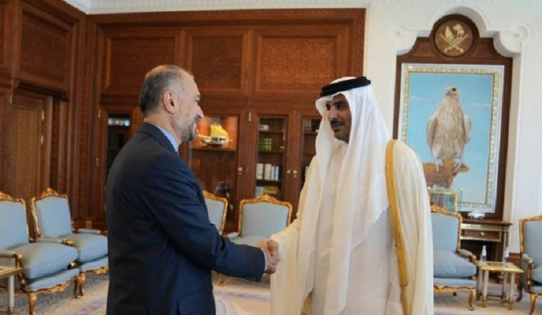 Abdollahian discusses Gaza with Qatari Emir, Hamas leader