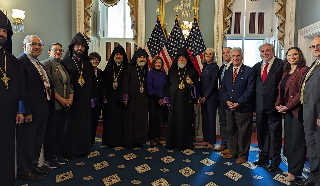 Aram I raises ethnic cleansing of Nagorno-Karabakh's Armenian Christians with U.S. House Speaker Mike Johnson