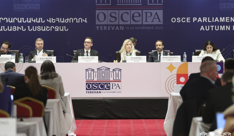 November 18-20 OSCE PA Autumn Meeting is going on in Yerevan