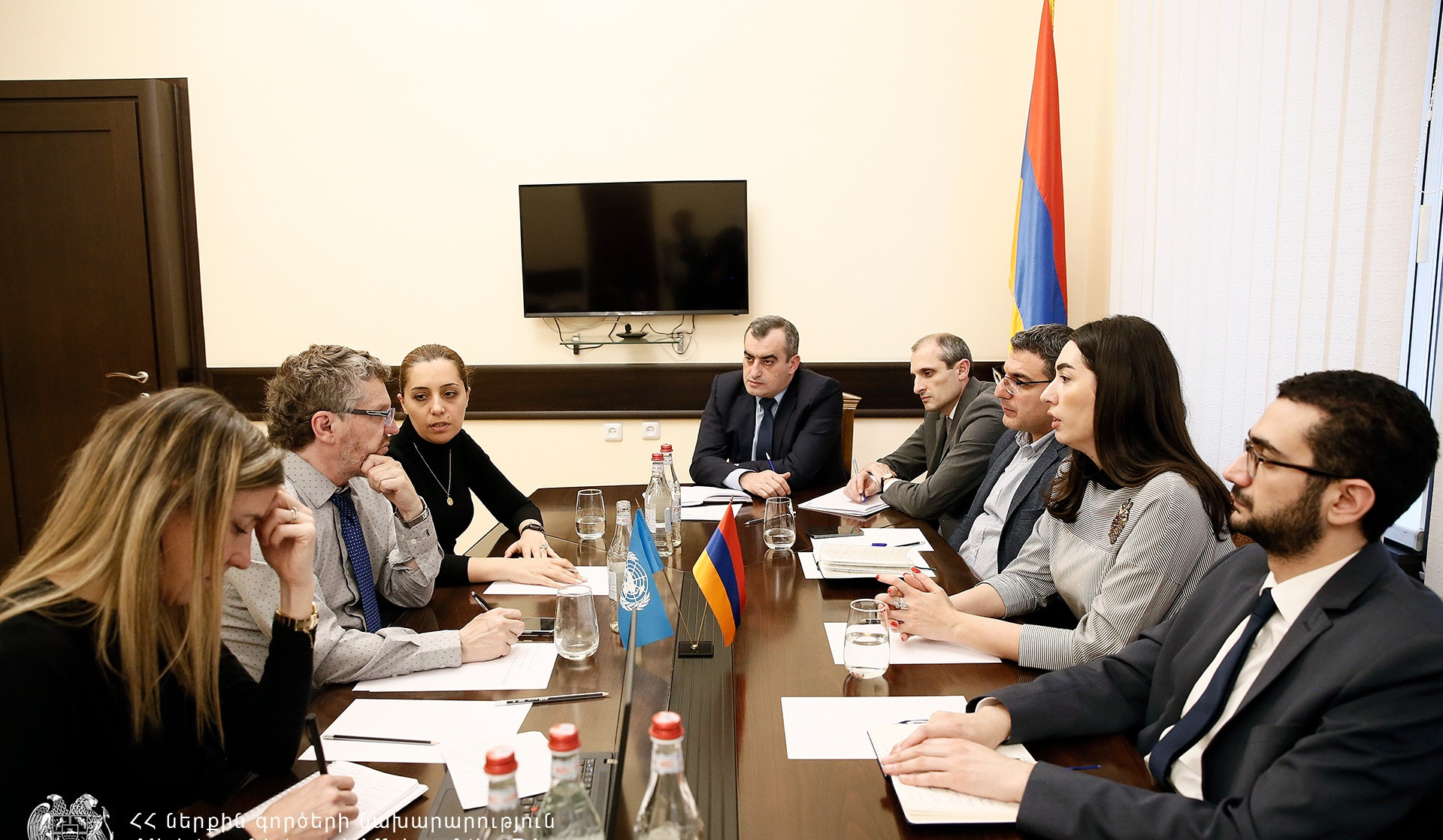 Արփինե Սարգսյանը ՄԱԿ-ի հատուկ զեկուցողին ներկայացրել է ՆԳՆ ոլորտի բարեփոխումներն ու ԼՂ-ից բռնի տեղահանված անձանց ընդունման գործընթացի մանրամասները