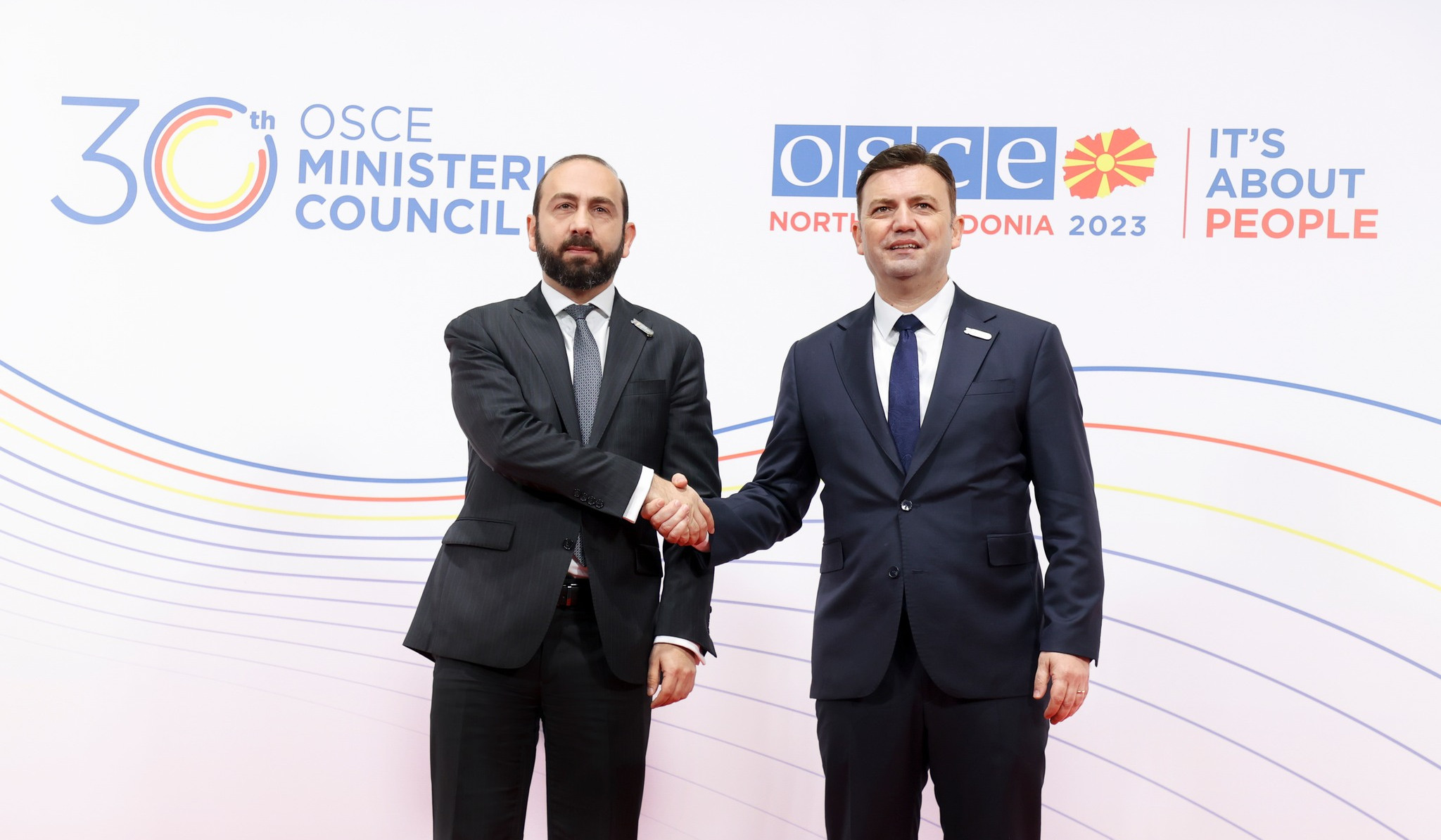 Osmani welcomes Mirzoyan at OSCE 30th Ministerial Council