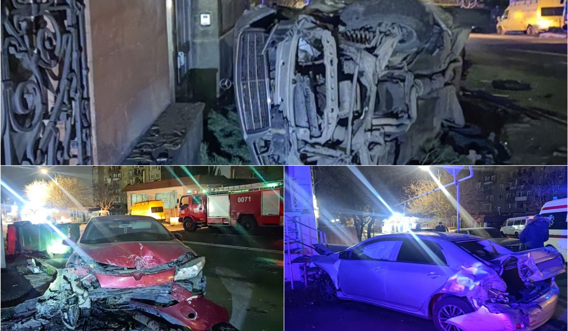 Երևանի Բաշինջաղյան փողոցում երեք մեքենա է բախվել