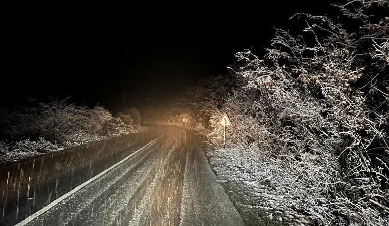 Հանրապետության մի շարք մարզերում ձյուն է տեղում, Սպիտակի ոլորանները դժվարանցանելի են