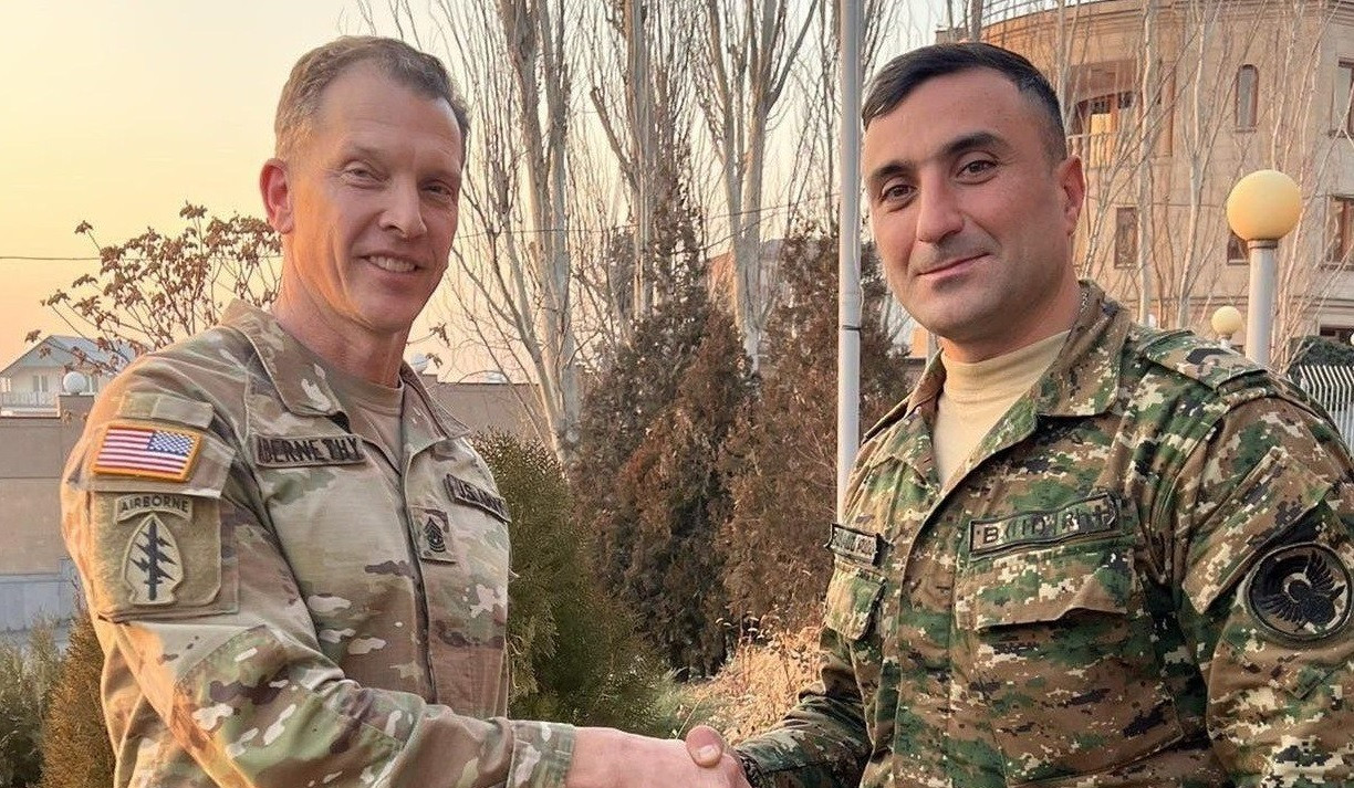 Главный сержант-майор Европейского командования США Роберт Абернети находился в Армении