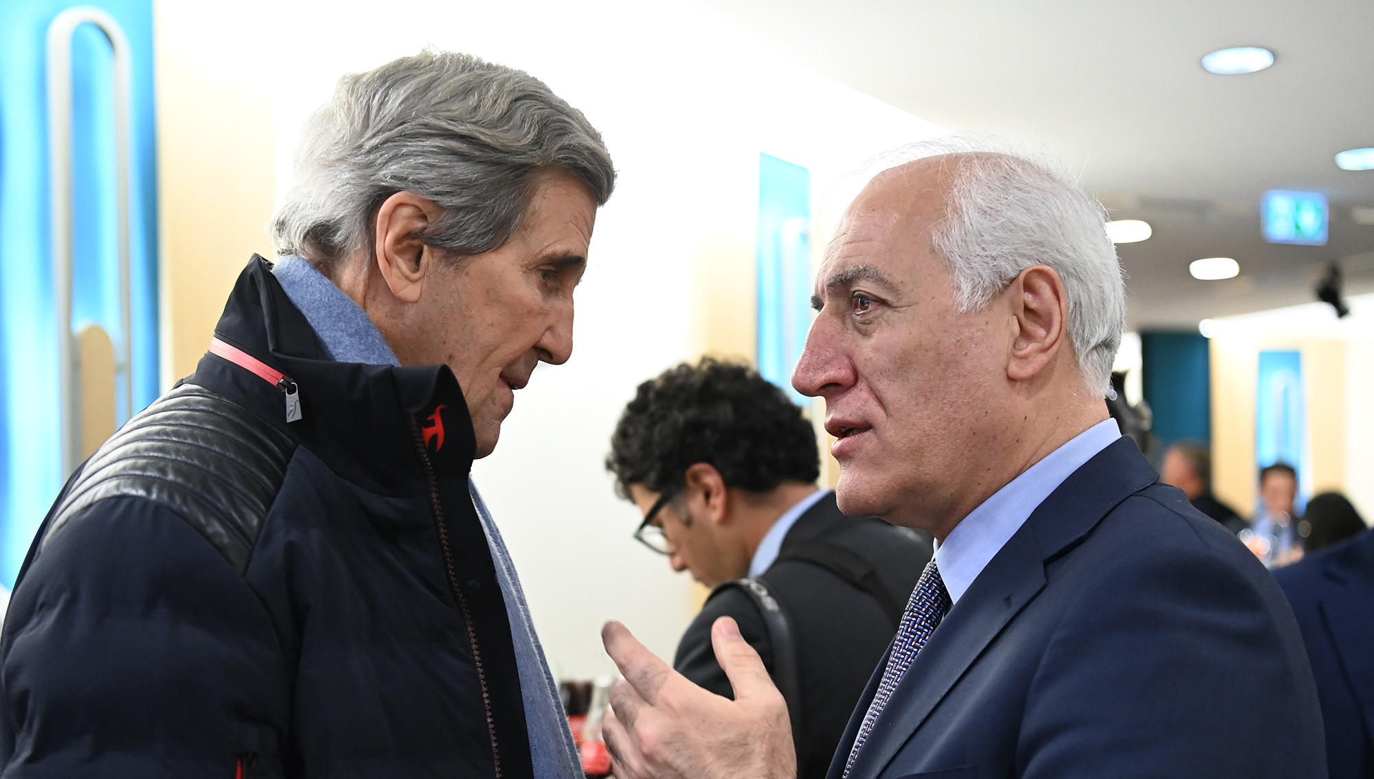 Vahagn Khachaturyan discussed current situation in region during short conversations with António Guterres and John Kerry