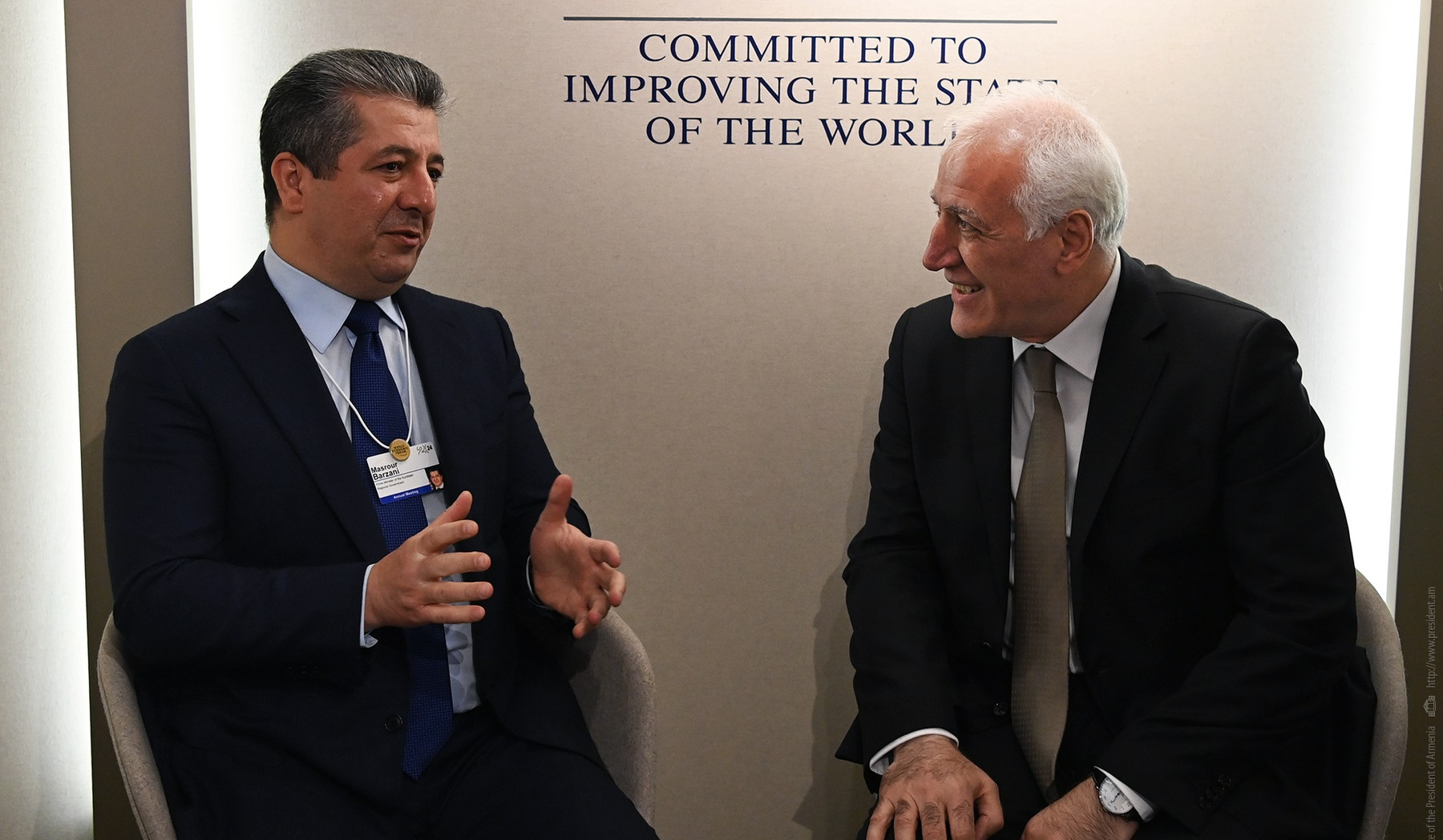 Armenia's President and Prime Minister of Iraqi Kurdistan referred to general situation in region and beyond its borders