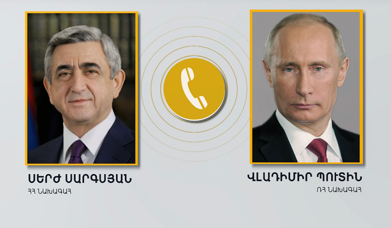 Serzh Sargsyan congratulates Vladimir Putin