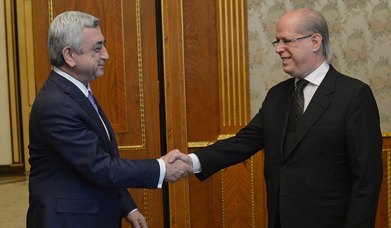 Президент Серж Саргсян принял посла Италии