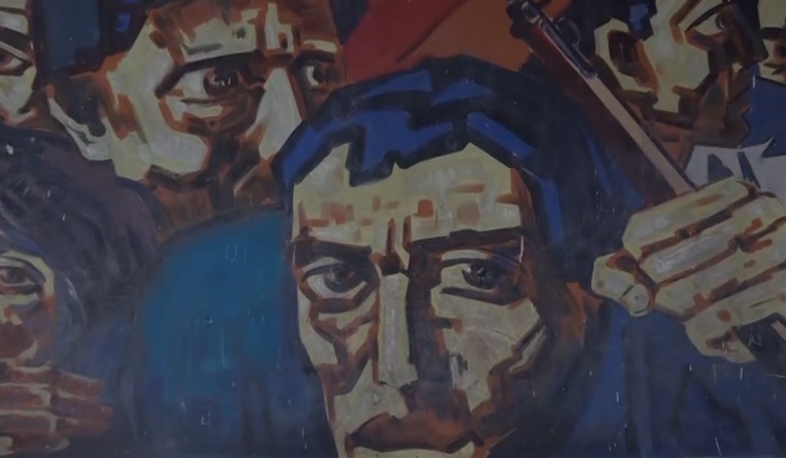 Alaverdi railroad station frescoes in danger