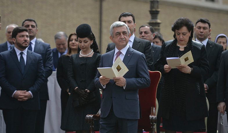 Президент РА принял участие в церемонии открытия статуи Нарекаци в Ватикане