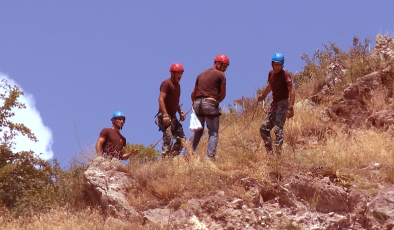 Geghard road still close due to rockfall