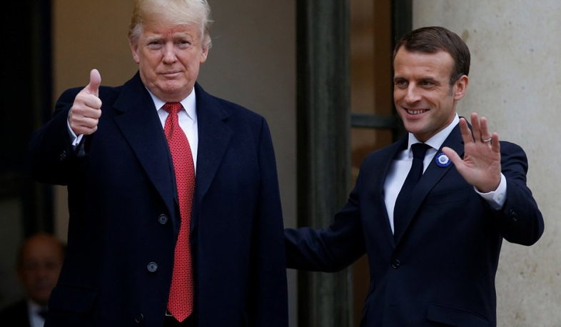 Macron and Trump meet in Paris