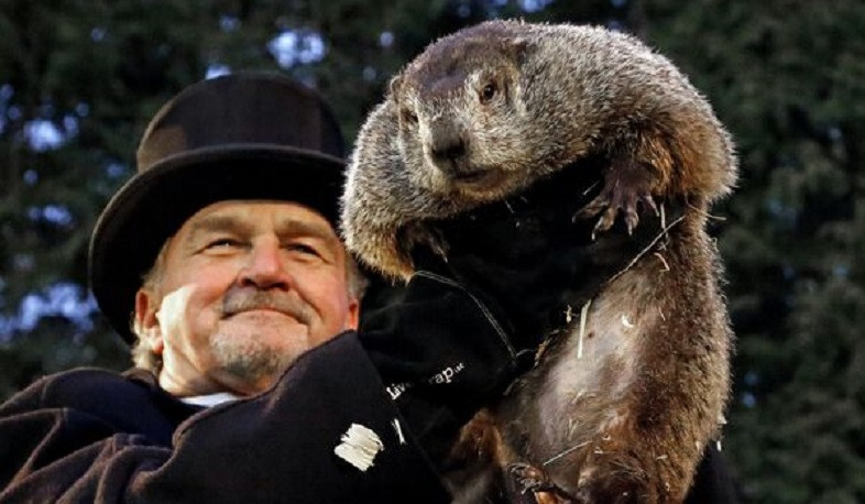 On Groundhog Day, Punxsutawney Phil predicts an early spring