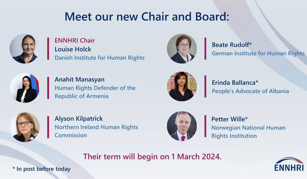 Անահիտ Մանասյանն ընտրվել է ENNHRI Կառավարման խորհրդի անդամ