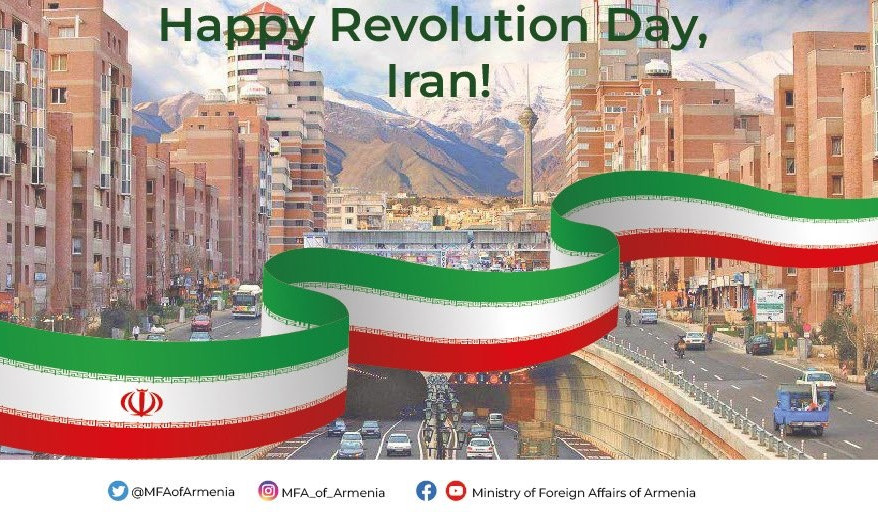 May bonds of friendship between Armenia and Iran grow stronger, fostering peace and coop in the region: Armenia's Foreign Ministry