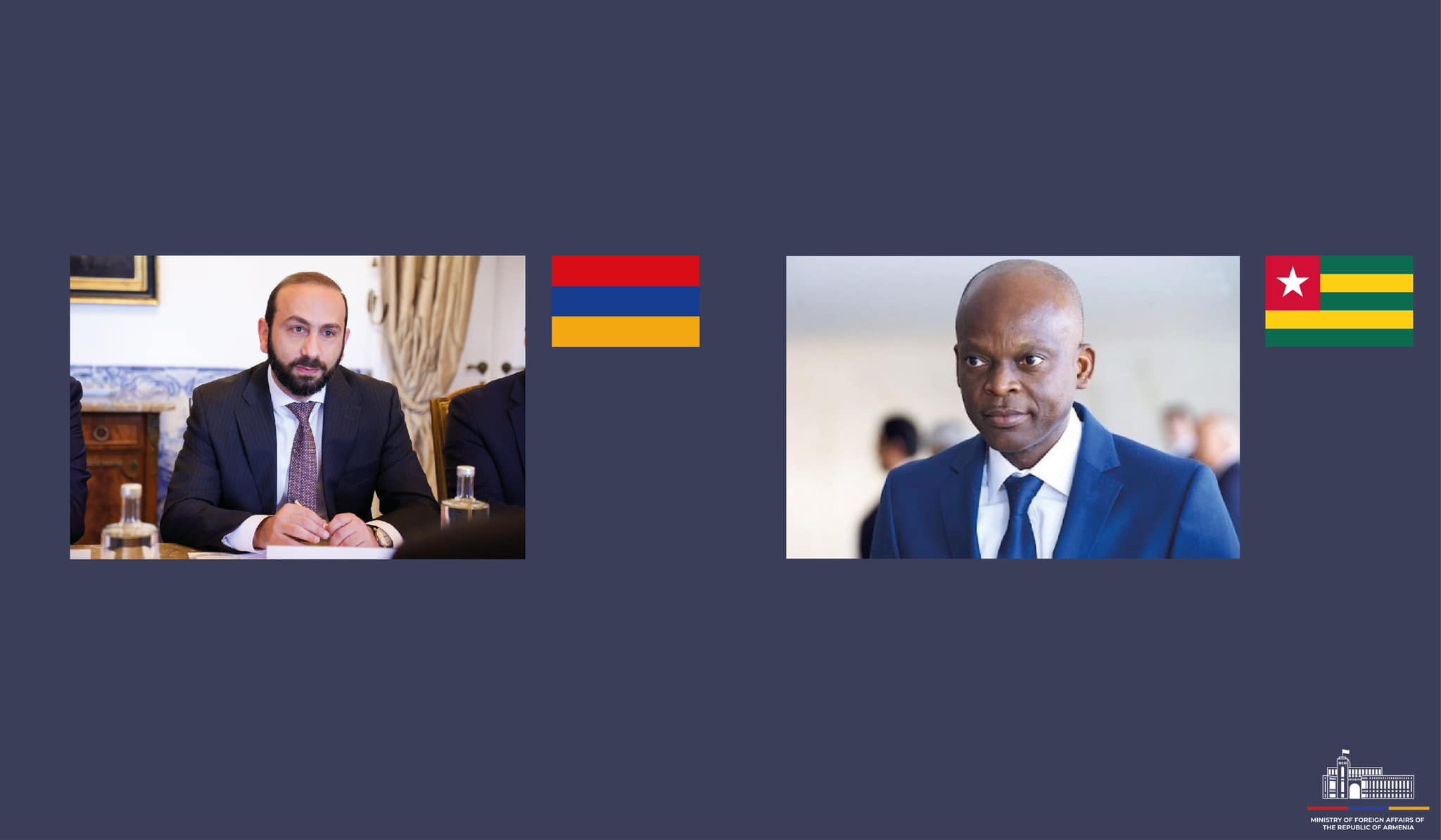 Ermənistan və Toqonun xarici işlər nazirləri beynəlxalq platformalarda əməkdaşlıq məsələlərini müzakirə ediblər