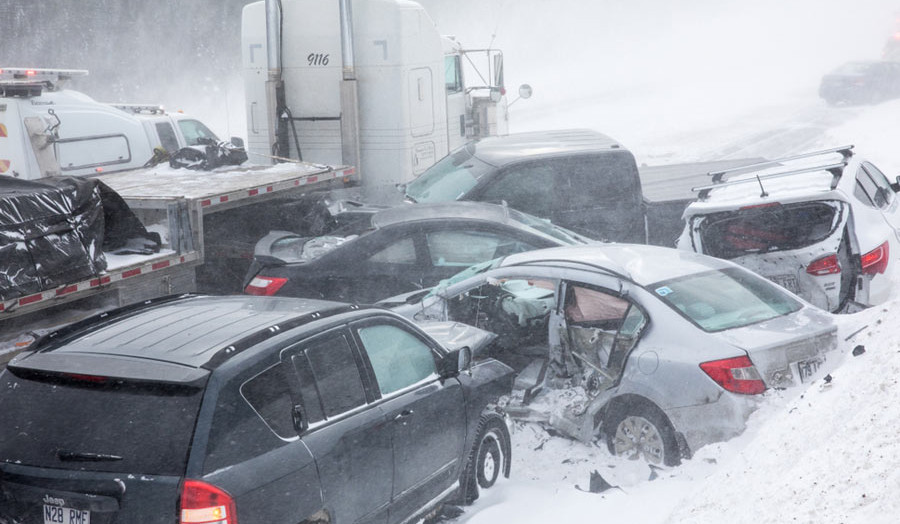 At least nine injured after multi-car pile up on icy China expressway