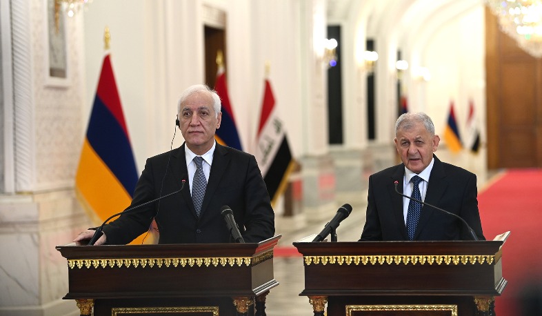 ՀՀ-ի և Իրաքի նախագահներն անդրադարձել են պաշտպանության և անվտանգության ոլորտներում հայ-իրաքյան համագործակցության խորացման հեռանկարներին