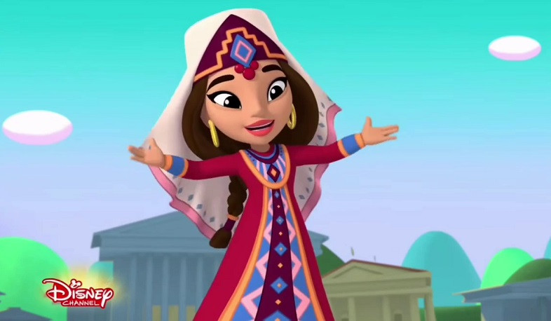 Astghik Goddess and 'Vardavar' festival in Disney cartoon