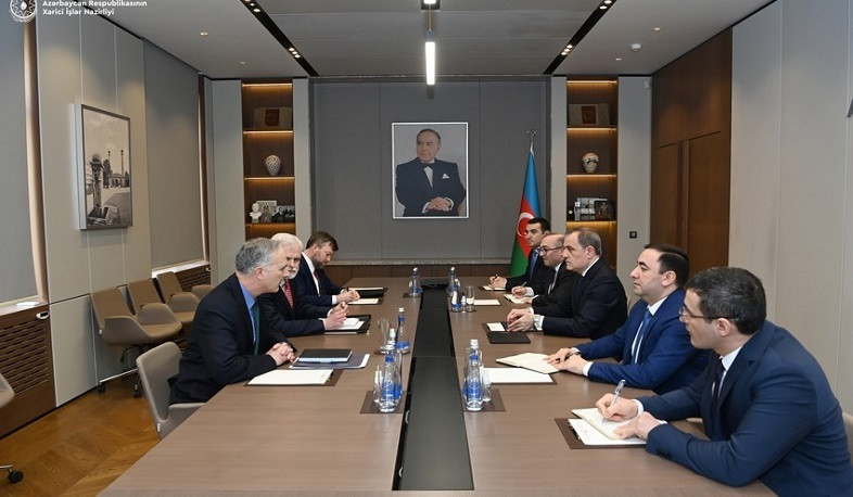 Jeyhun Bayramov reaffirmed Azerbaijan's commitment to peace process with Armenia in meeting with Louis Bono