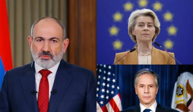 Armenian PM Pashinyan to meet EU’s Von der Leyen and US State Secretary Blinken in Brussels