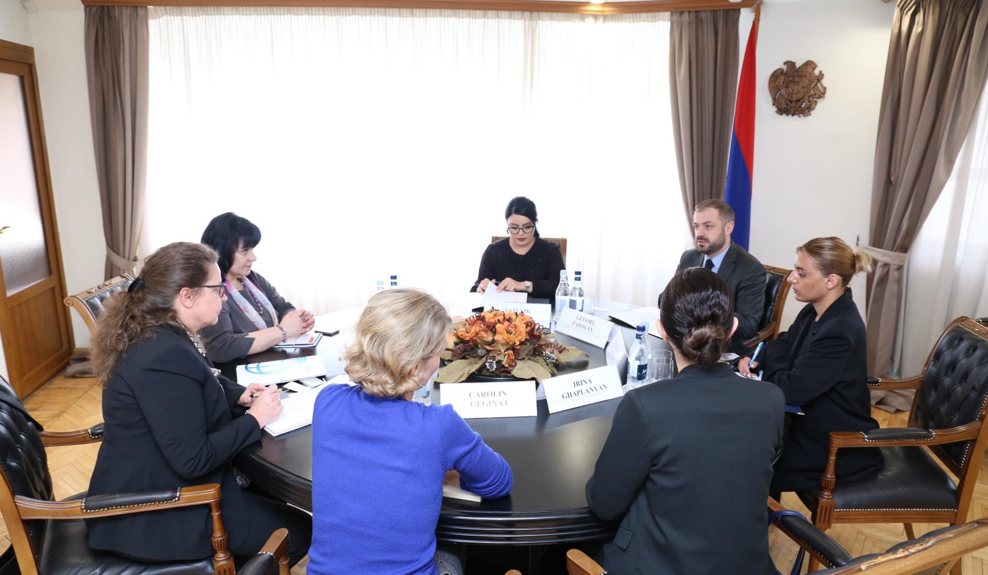Gevorg Papoyan and Carolin Gegina discussed Competitive and Sustainable Agriculture program supported by WB