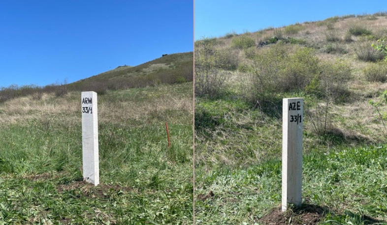 На основе геодезических измерений на границе Армении и Азербайджана установлен первый пограничный столб