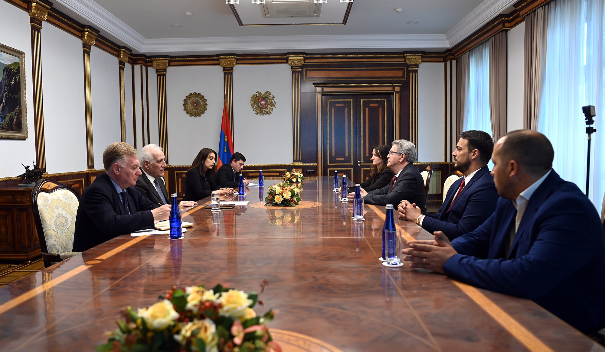 President Vahagn Khachaturyan received delegation led by Jean-Luc Mélenchon, Chairman of ՛France Unbowed՛ party of France