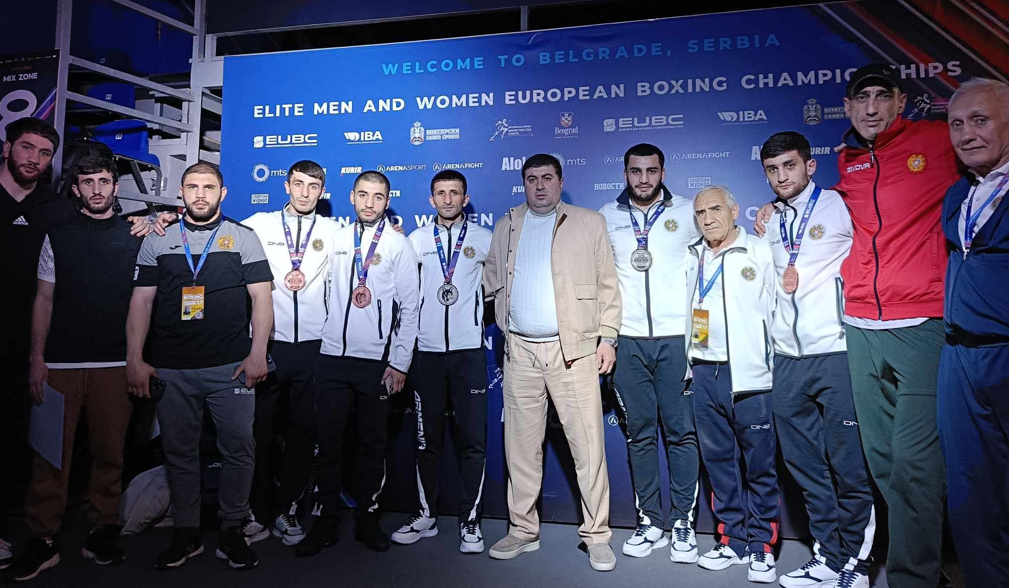 Сборная Армении по боксу завершила чемпионат Европы с 2 серебряными и 5 бронзовыми медалями