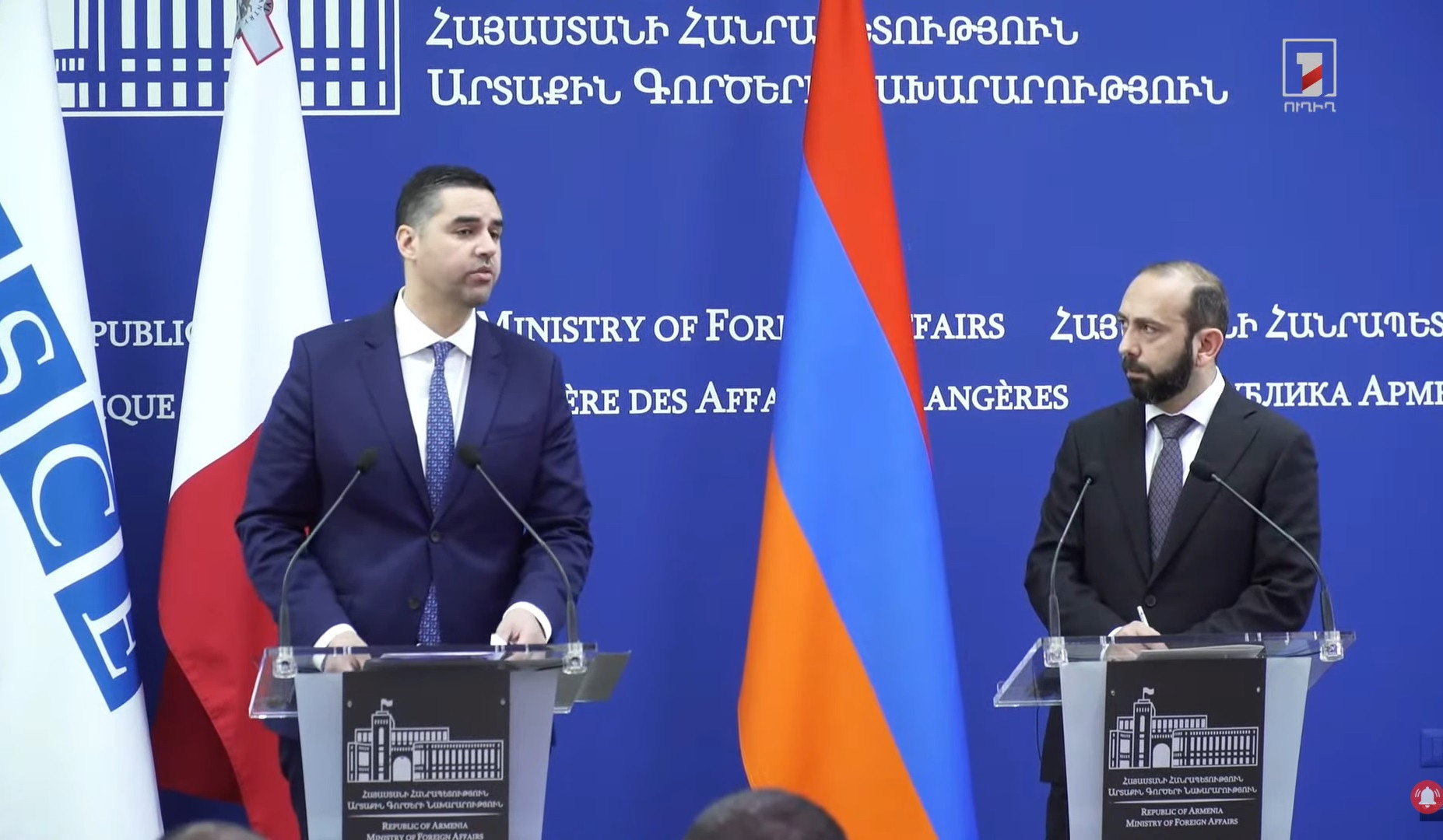 Հայաստանի և Ադրբեջանի միջև կայուն ու համապարփակ խաղաղության ձեռքբերումը մնում է ԵԱՀԿ-ի առաջնահերթությունը. ԵԱՀԿ նախագահ