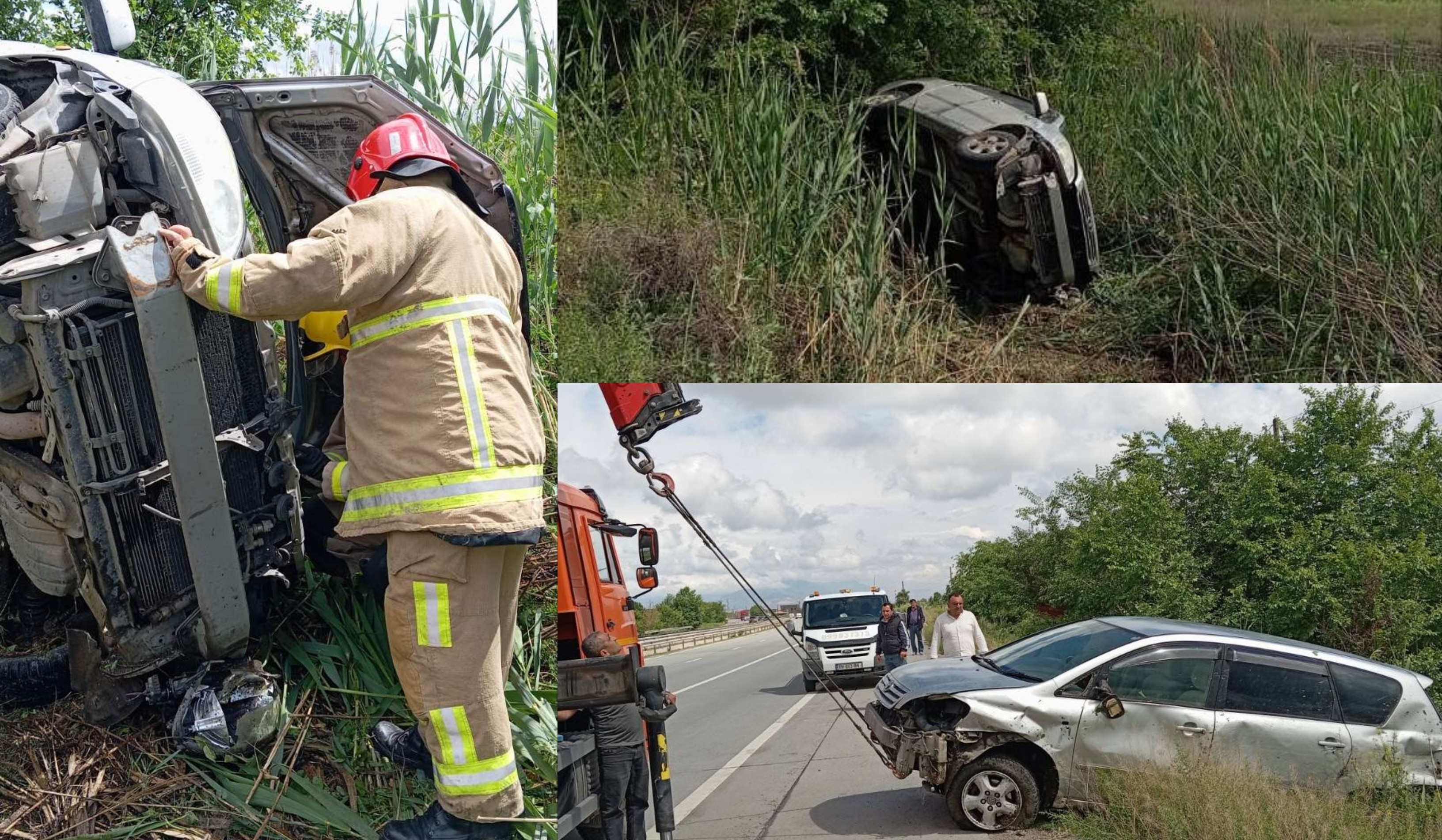 Մրգավան գյուղում Toyota մակնիշի ավտոմեքենան դուրս է եկել երթևեկելի հատվածից և կողաշրջվել
