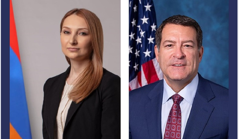 Lilit Makunts senator Mark Qrin ilə ER-Azərbaycan sülh prosesini müzakirə edib