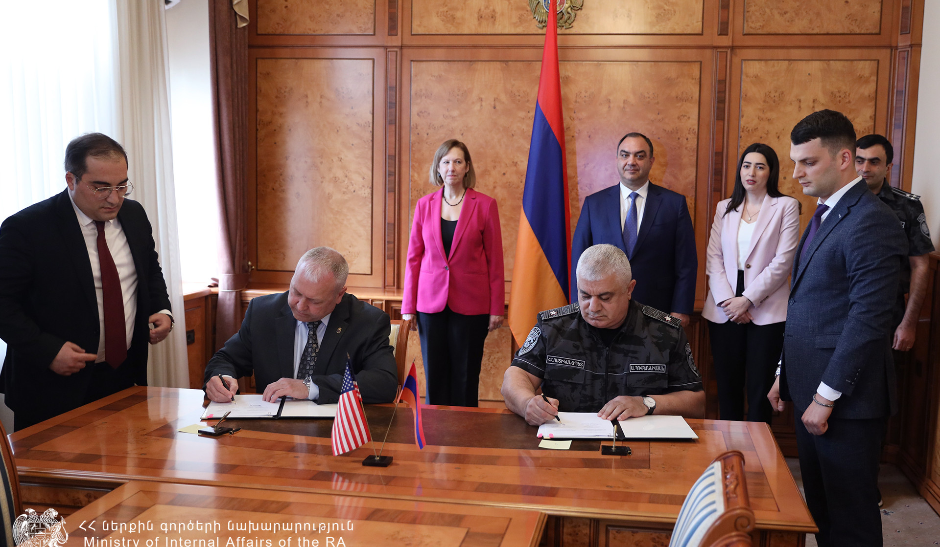 ՆԳՆ ոստիկանության և ԱՄՆ արդարադատության դեպարտամենտի թմրամիջոցների դեմ պայքարի վարչության միջև համագործակցության հուշագիր է ստորագրվել