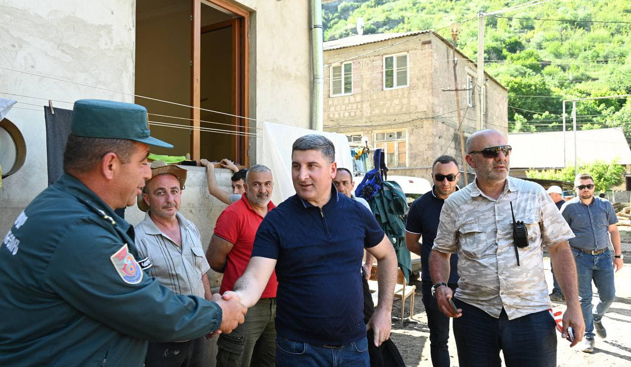Գնել Սանոսյանն այցելել է աղետի օրը ամբողջությամբ ջրածածկված և տարհանված Քարկոփ բնակավայր