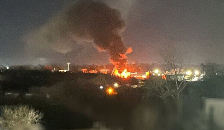 Oil depot ablaze in central Russia’s Tambov Region after drone attack