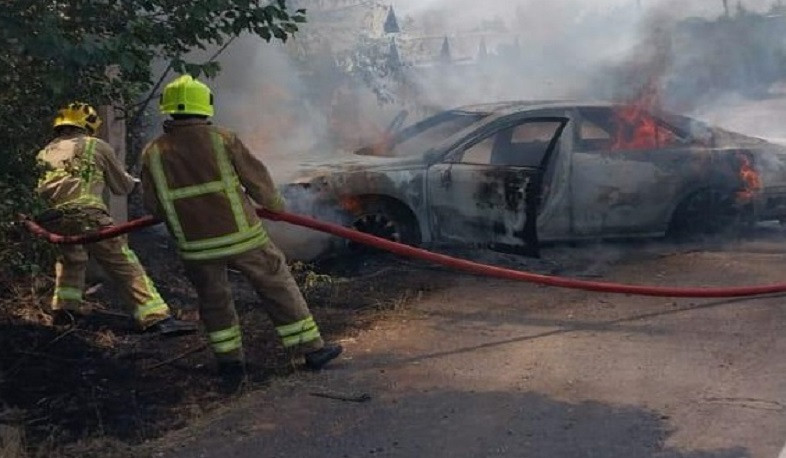 Ուջան-Ագարակ ճանապարհին ավտոմեքենա է այրվել