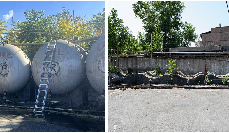 Դադարացվել է «Մեգա թրեյդ»-ի գազաբենզալցակայանի և նավթամթերքի պահեստարանի գործունեությունը, ապամոնտաժվել են պահեստարանի տարողությունները