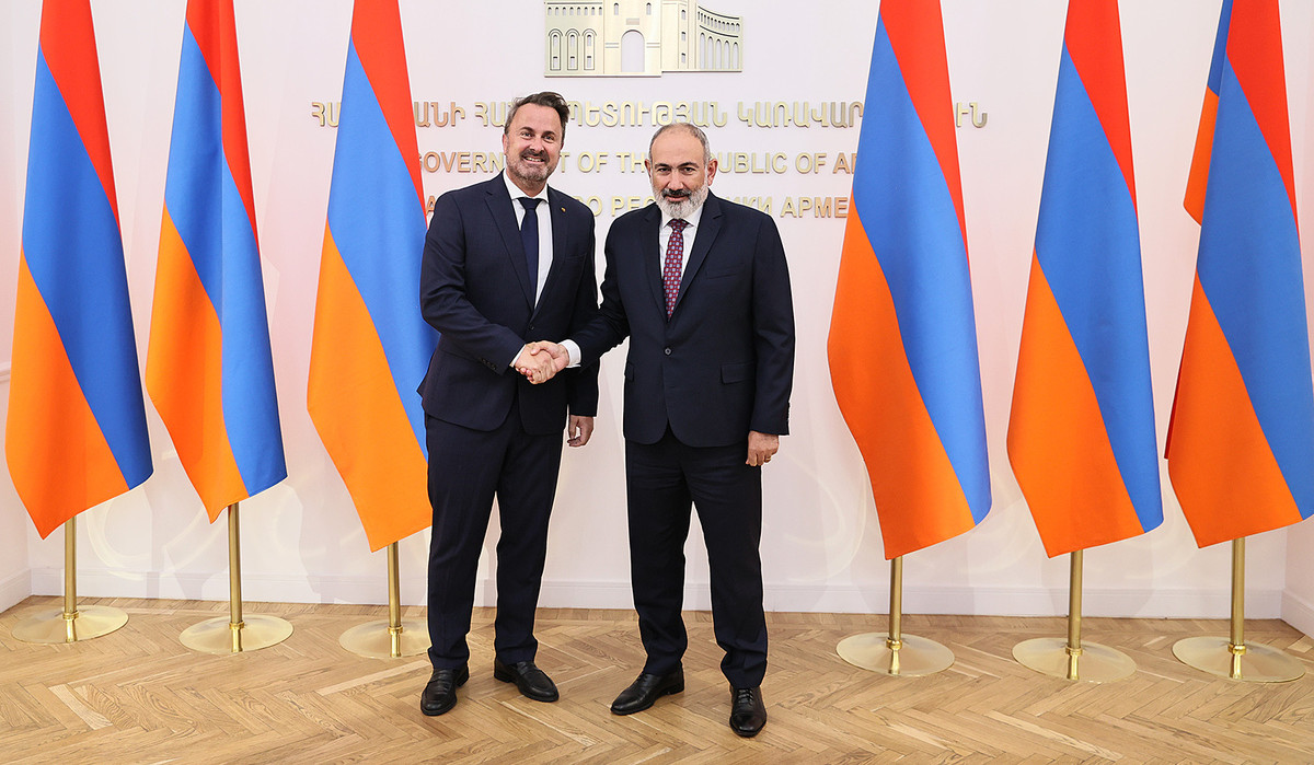 Prime Minister Pashinyan receives Deputy Prime Minister, Minister of Foreign Affairs and Foreign Trade of Luxembourg Xavier Bettel