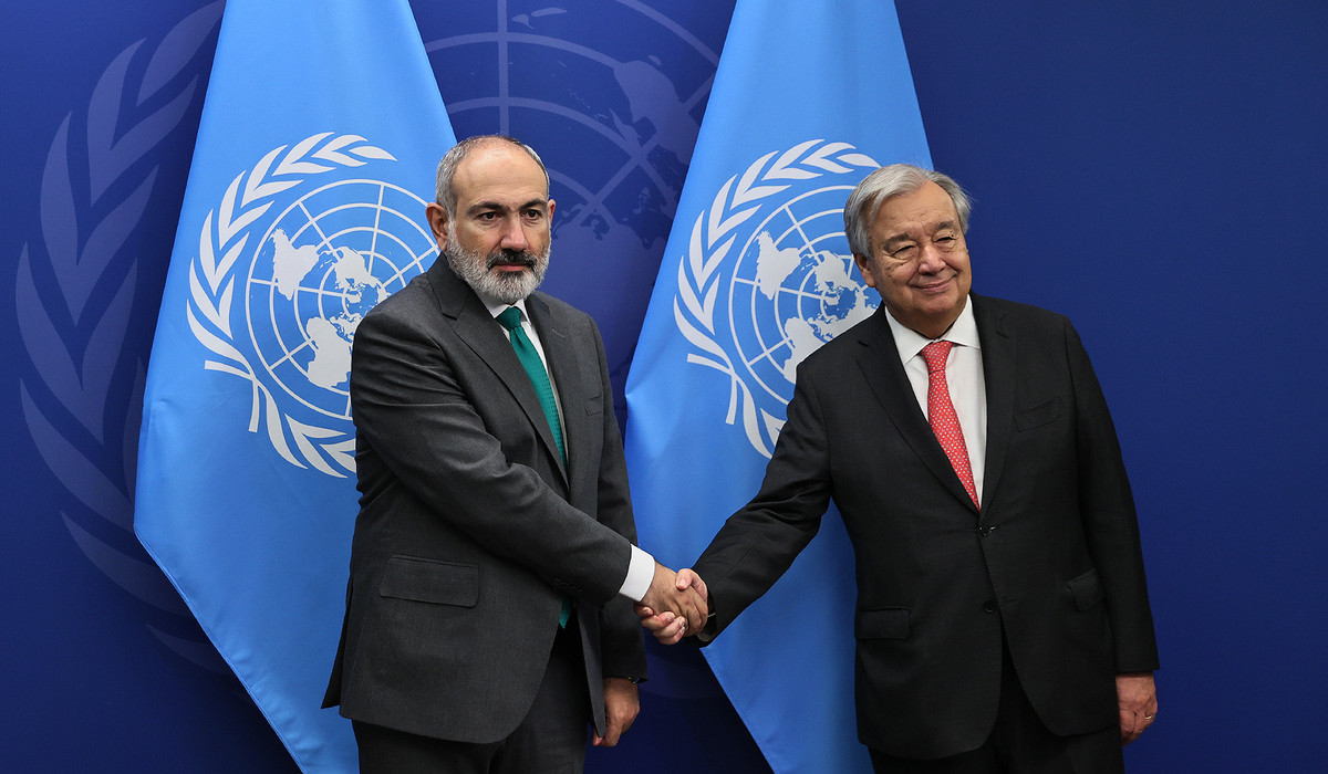 Никол Пашинян подчеркнул важность поддержки Антониу Гутерреша усилиям Армении по достижению мира