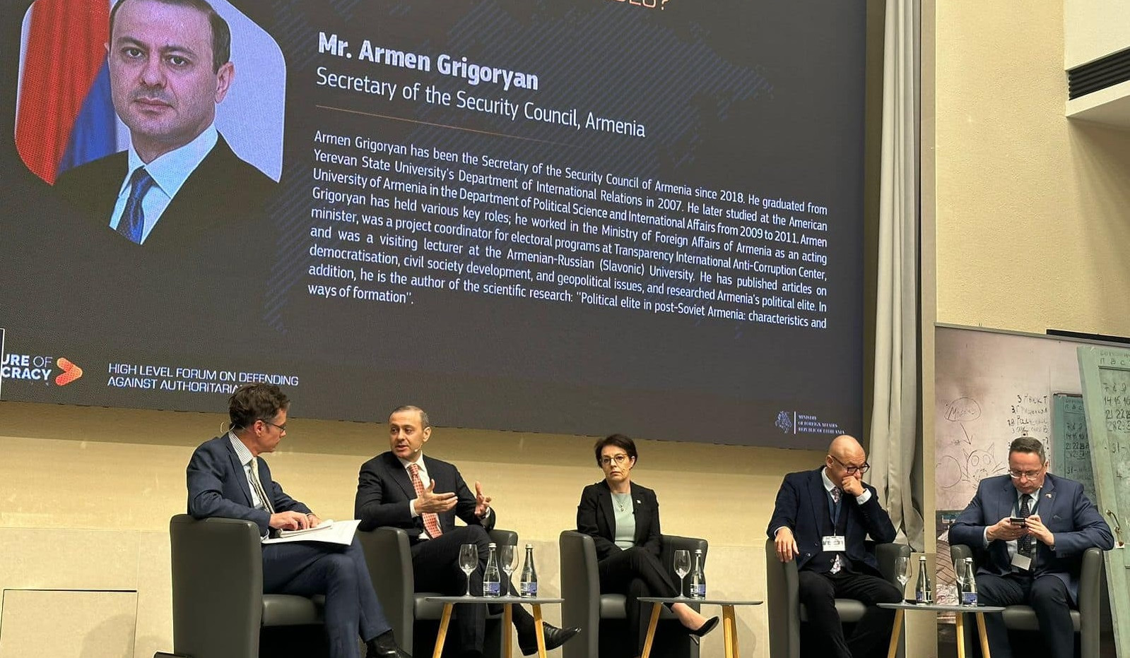 Today Armenia's authorities continue to advance process of establishing democracy: Secretary of Security Council