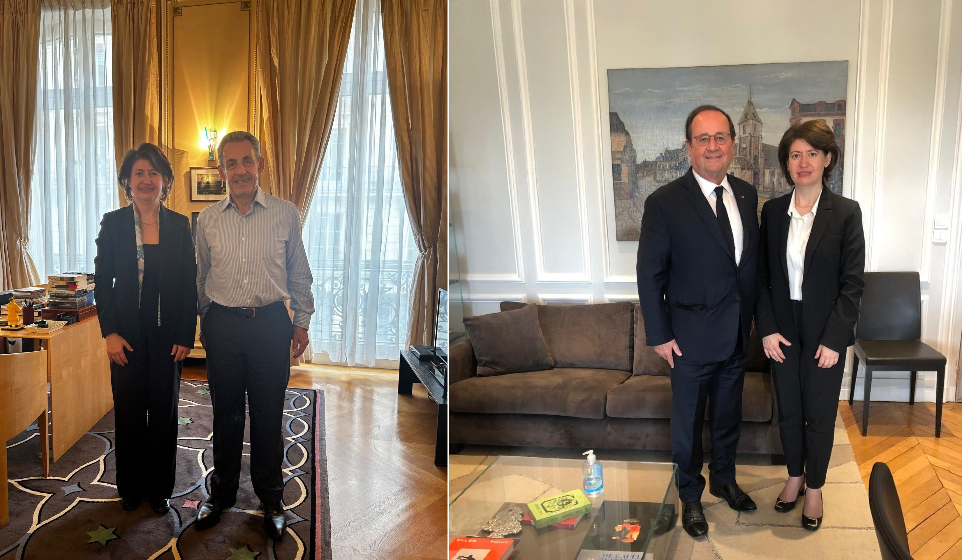 Səfir Tolmacyan Fransanın keçmiş prezidentləri Nikola Sarkozi və Fransua Ollandla görüşlər keçirib