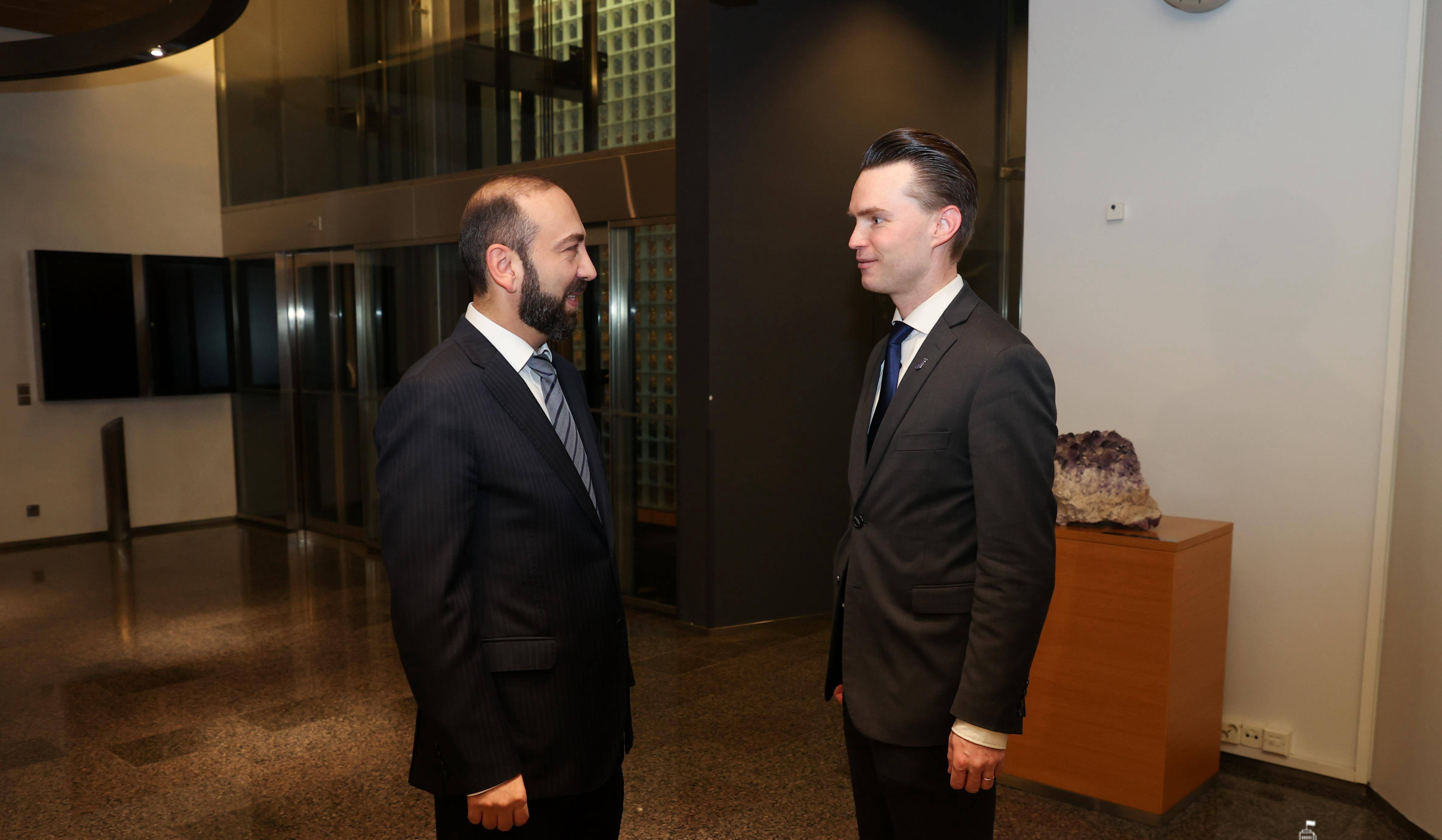 Mirzoyan sərhədlərin delimitasiyası istiqamətində görülən işləri Finlandiya Parlamentinin Rəhbər Komitəsinin sədrinə təqdim edib