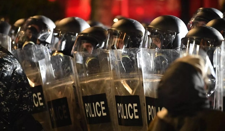 Police used water cannons against protesters in Tbilisi