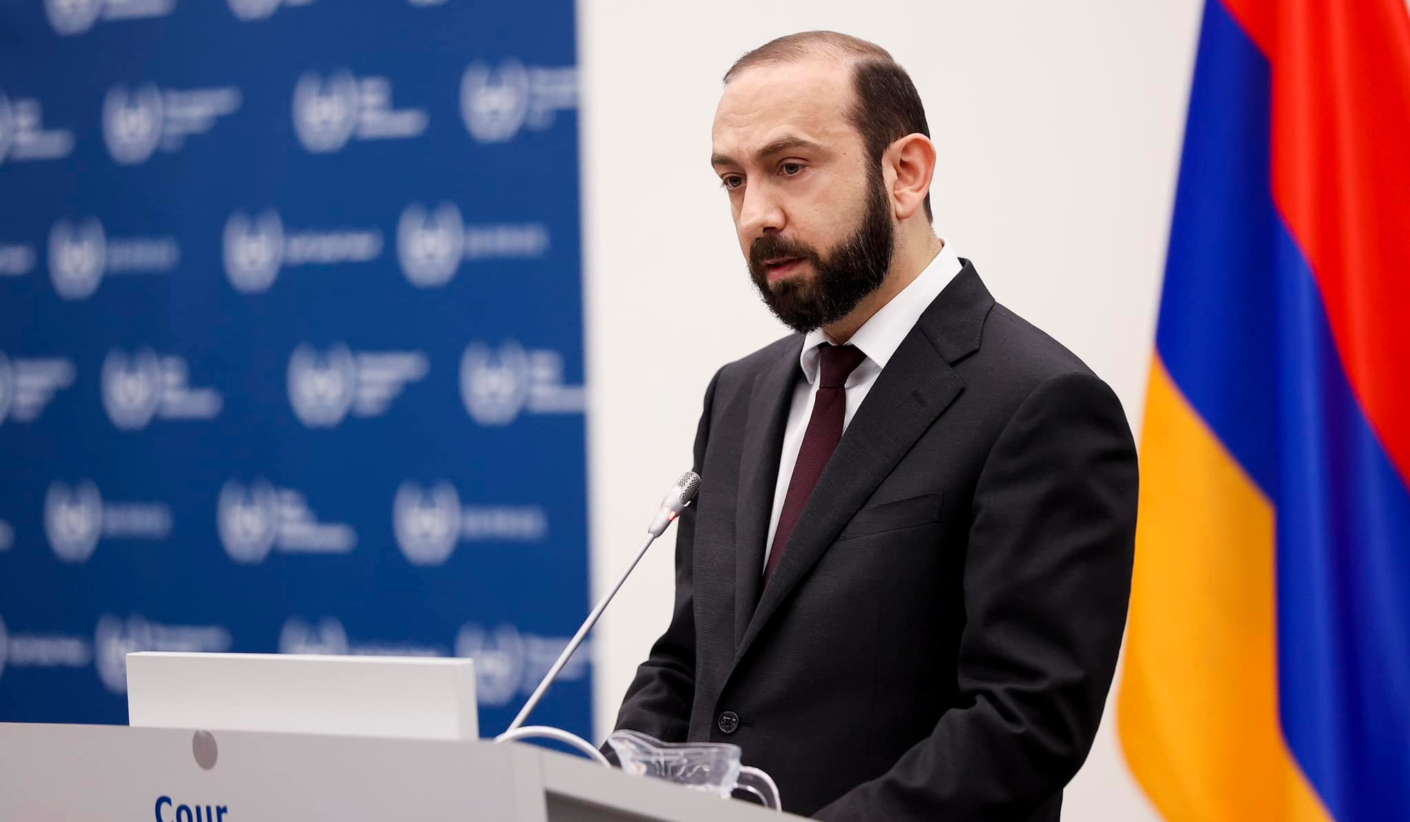 In a few minutes, Ararat Mirzoyan, will deliver his speech at 23rd session of Assembly of States Parties to Rome Statute of International Criminal Court