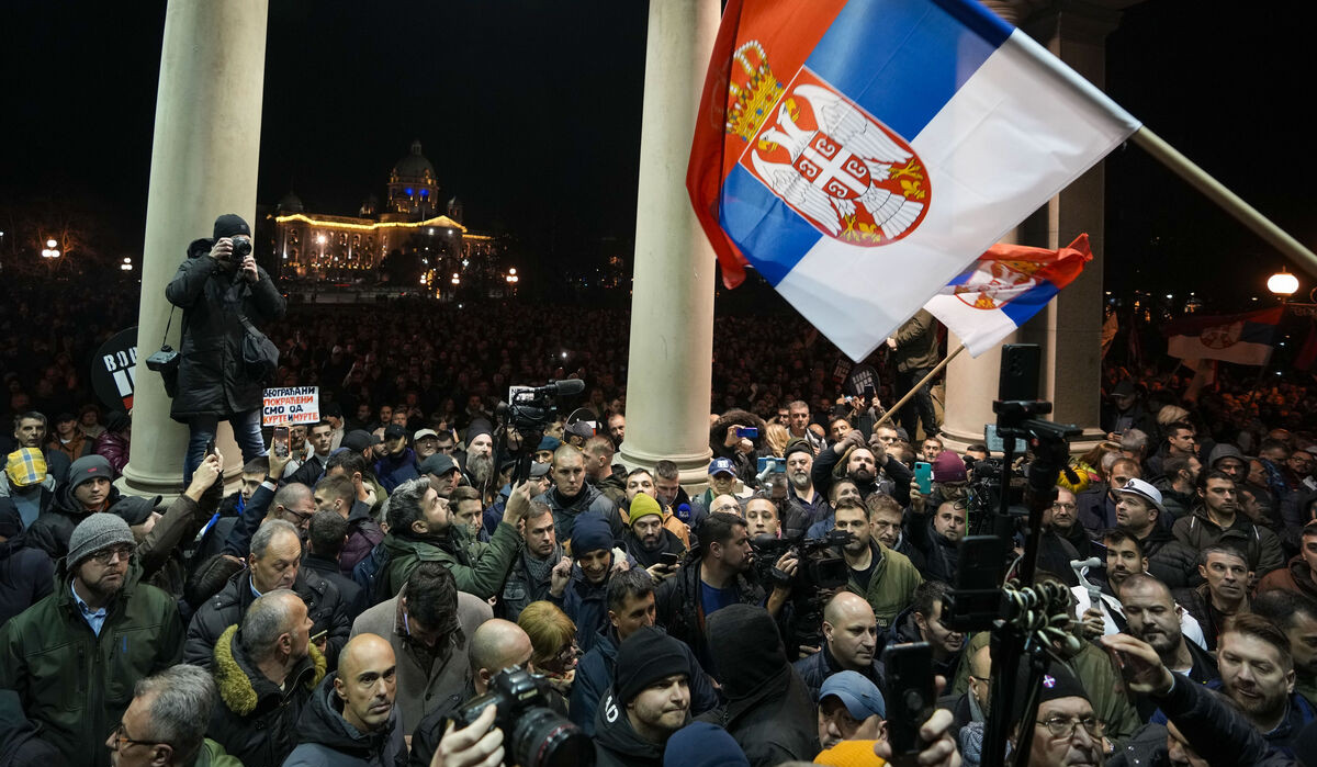 Во время акции в Сербии произошли столкновения между протестующими и правоохранителями