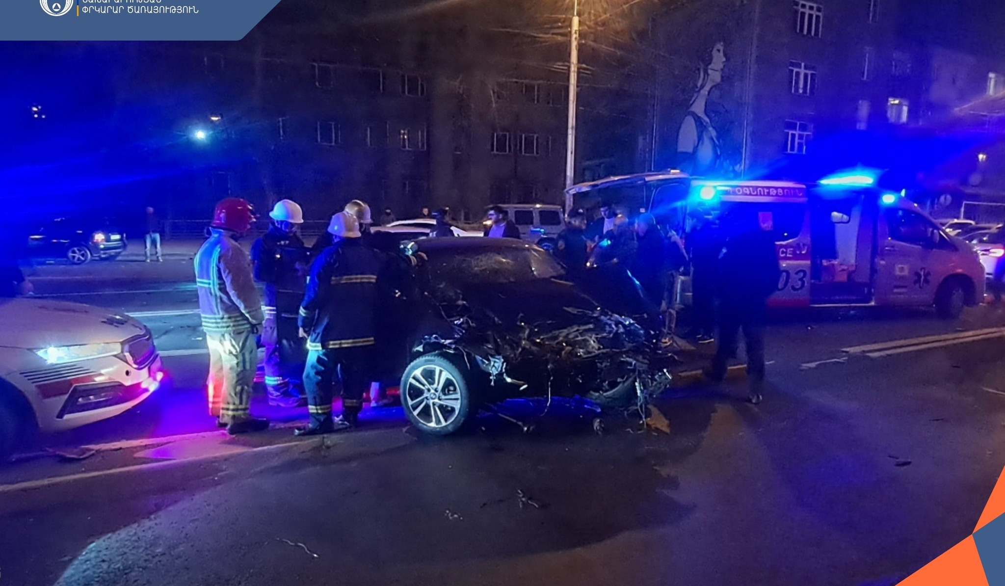 Տիգրան Մեծի պողոտայում չորս մեքենա է բախվել․ տուժածը հոսպիտալացվել է