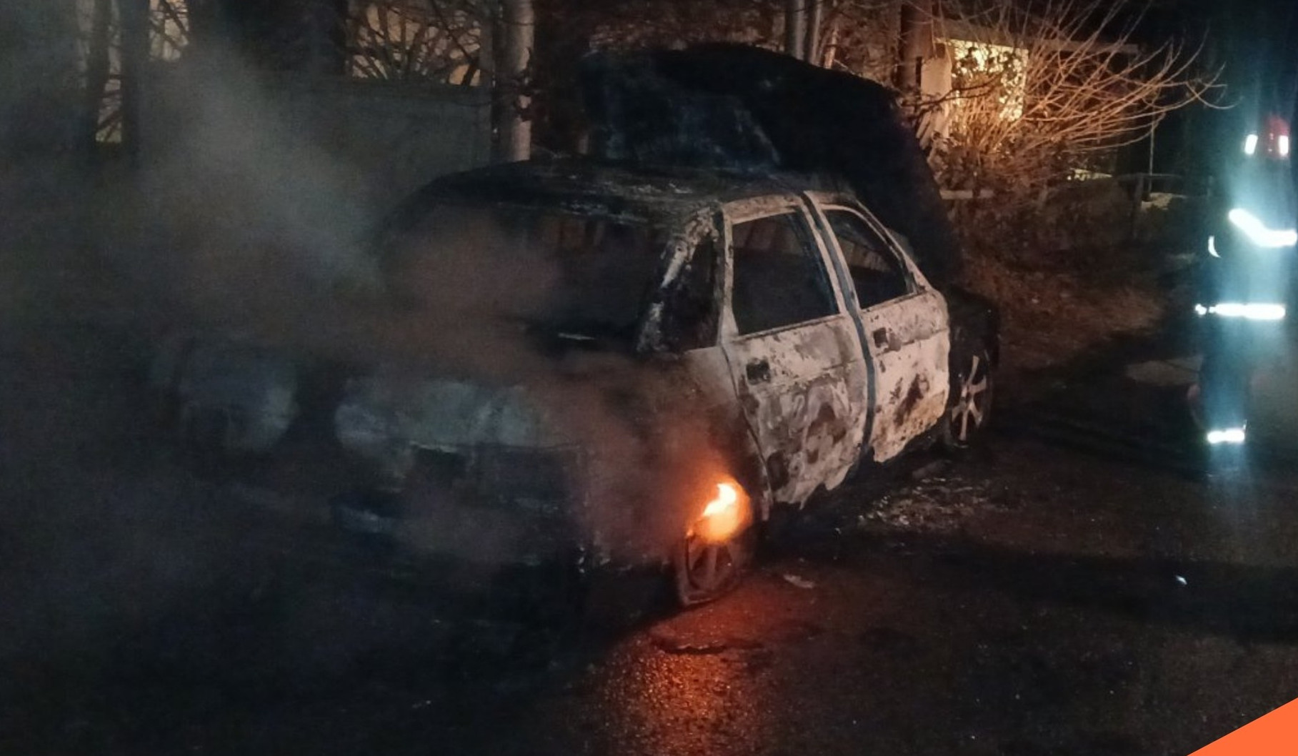 Շնող գյուղում մեքենա է այրվել