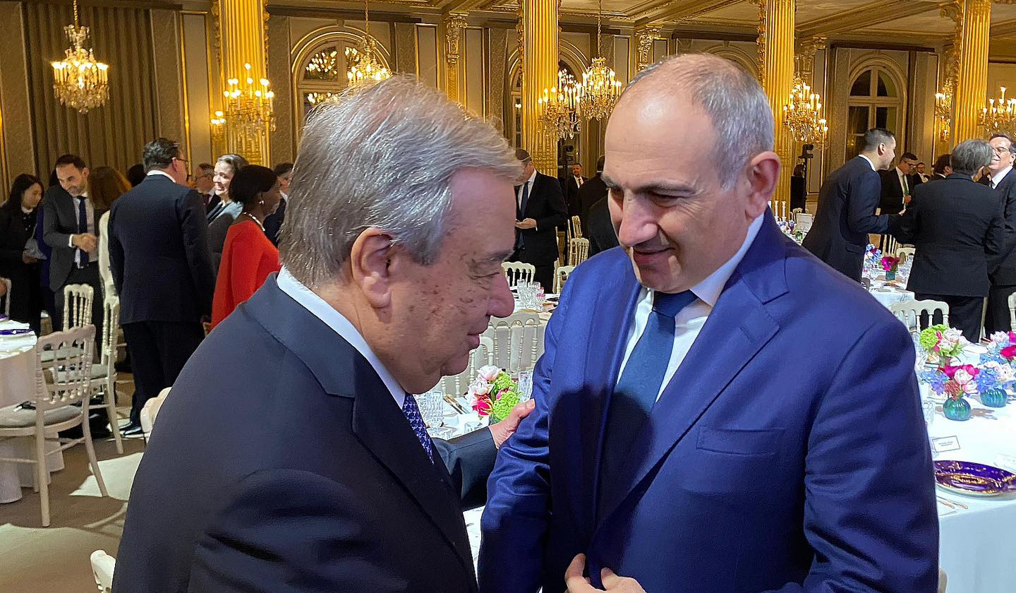 Никол Пашинян присутствовал на официальном ужине от имени Эммануэля Макрона