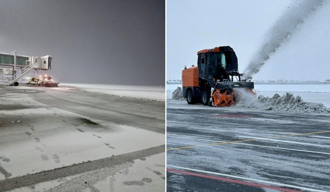 Ձնամաքրվել է վազքուղին, իրականացվել են օդանավերի հակասառեցման աշխատանքներ. «Զվարթնոց» օդանավակայան